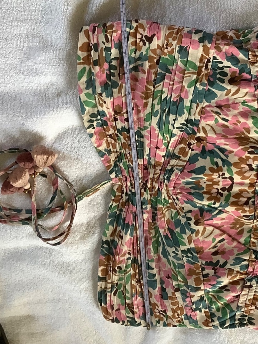 Figue June Floral Cotton Halterneck Maxi Dress Confetti Floral Beige SZ XL - Picture 15 of 16
